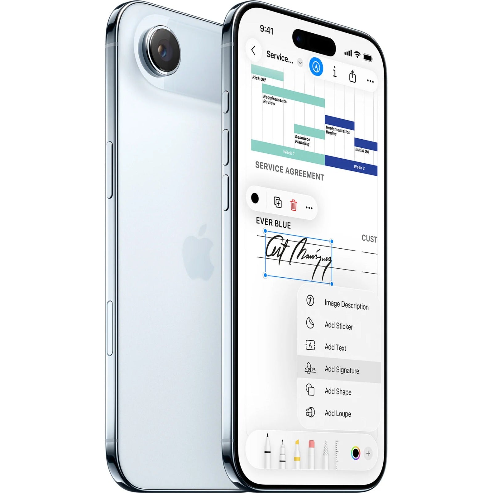 Apple iPhone Air 256GB Himmelblau