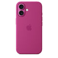Apple iPhone 16 Silikon Case mit MagSafe Fuchsia