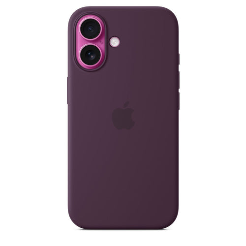 Apple iPhone 16 Silikon Case mit MagSafe Pflaume